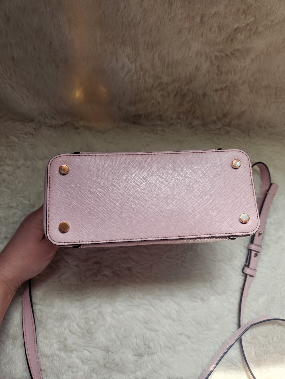 Kate Spade Louise Medium Dome Crossbody Bag Tutu Pink Saffiano Leather Y2K Chic - Picture 5 of 10
